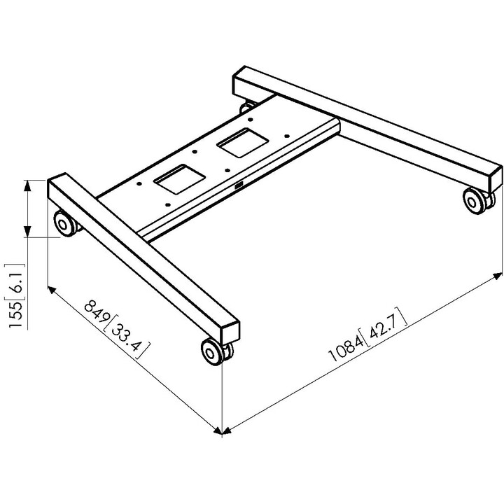 VOGEL'S PFT 8530B display trolley frame black