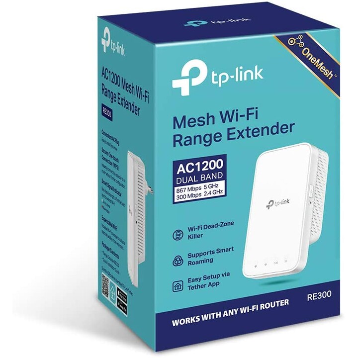 TP-LINK RE300 prolongateur réseau Répéteur réseau Blanc