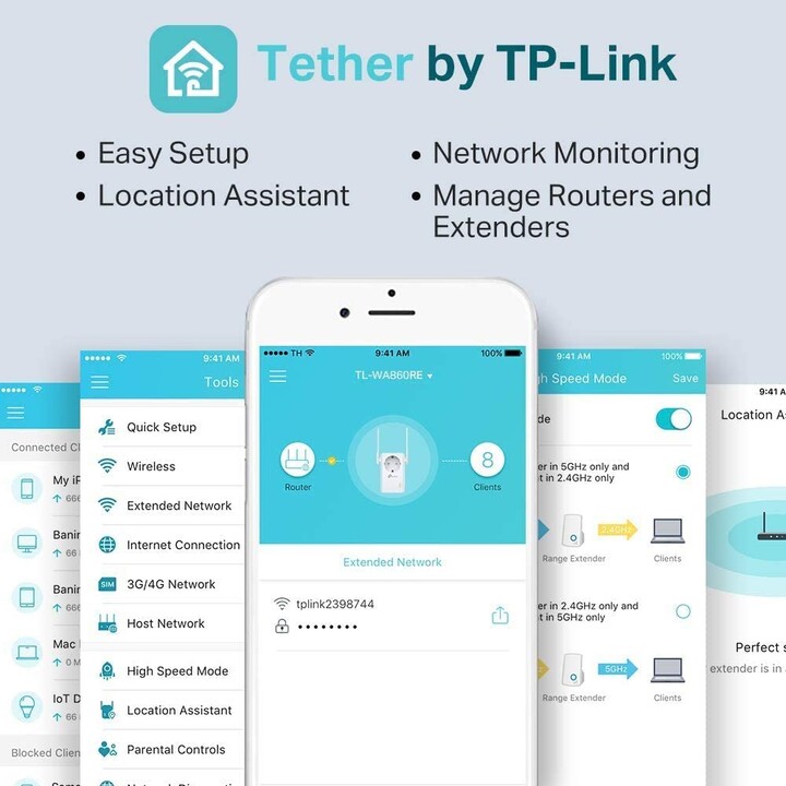 TP-LINK TL-WA860RE Rpteur réseau 10,100 Mbit/s Blanc