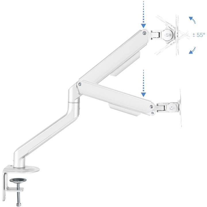 MONITOR-/TV-TISCHHALTER TOOQ DB4032TNR-W 17''/32'' MAX.9KG WEISS 1 ARM