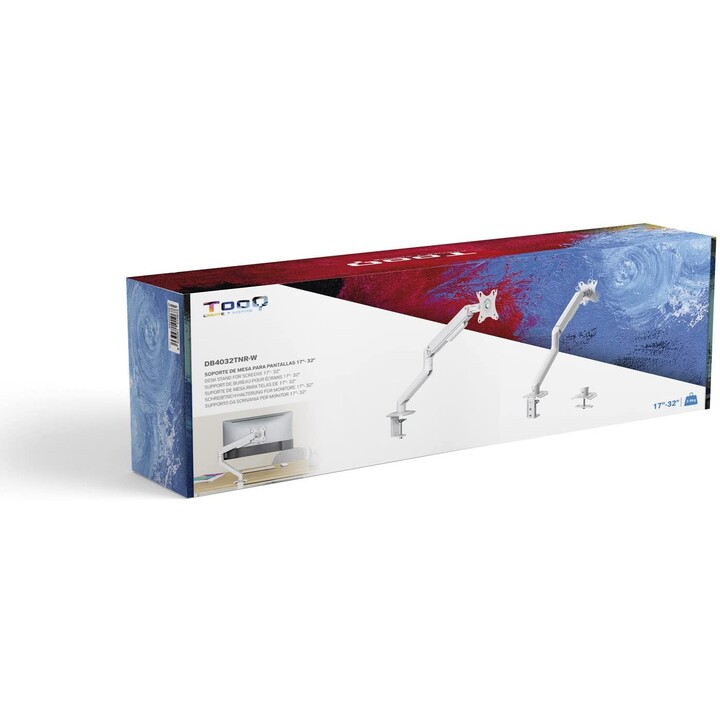 MONITOR-/TV-TISCHHALTER TOOQ DB4032TNR-W 17''/32'' MAX.9KG WEISS 1 ARM