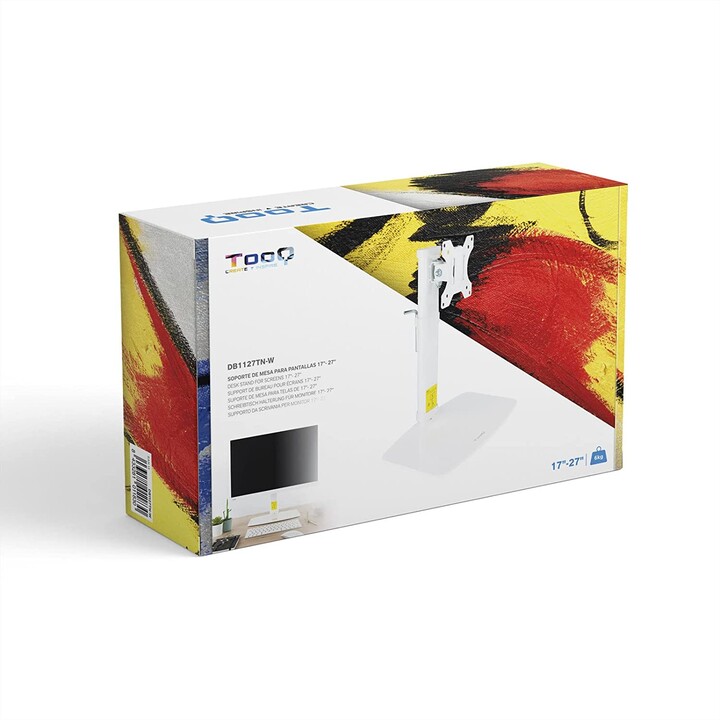 Suporte De Mesa De Monitor/Tv Tooq Db1127Tn-W 17''/27'' Max.6Kg Preto 1 Braço