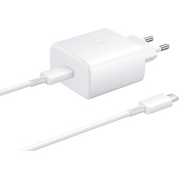 Caricabatterie super veloce 45w usb-c bianco