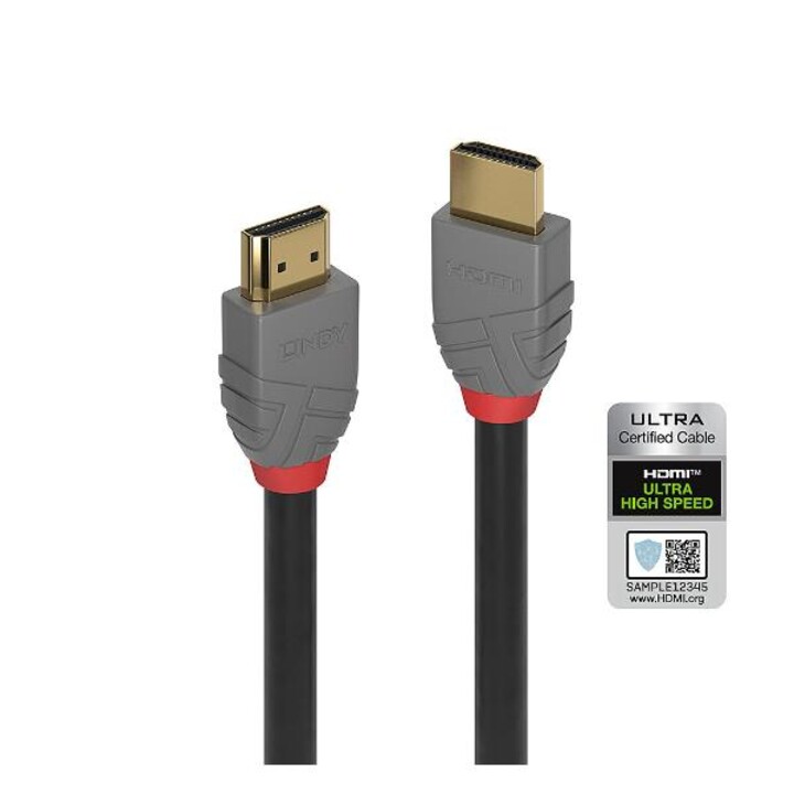LINDY 3m Ultra High Speed HDMI-Kabel Anthra Line schwarz