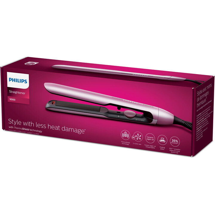 Piastra per capelli Philips serie 5000 con tecnologia ThermoShield