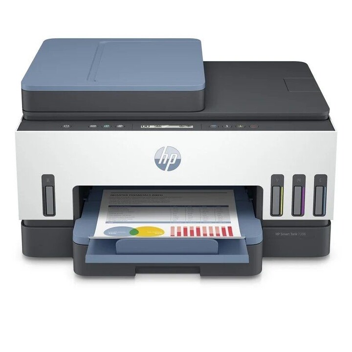 Multifunktionaler wiederaufladbarer HP Smart Tank 7306 WiFi/ Duplex/ Weiß