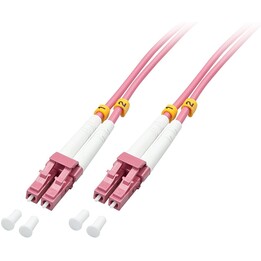 Lindy 46344 LWL-Duplexkabel LC-LC OM4 rosa 10 m