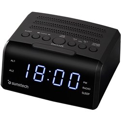 SUNSTECH DOUBLE REVEIL RADIO