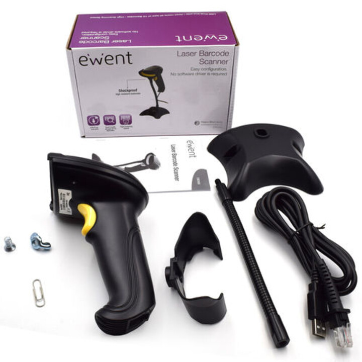 Lecteur De Code Barres Ew3400 1D Laser Usb 150 Lecturesx Seconde