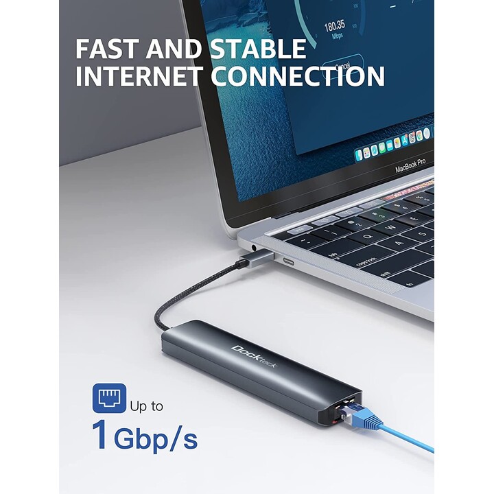 Lindy hub USB 3.2 Gen 2 4 ports noir