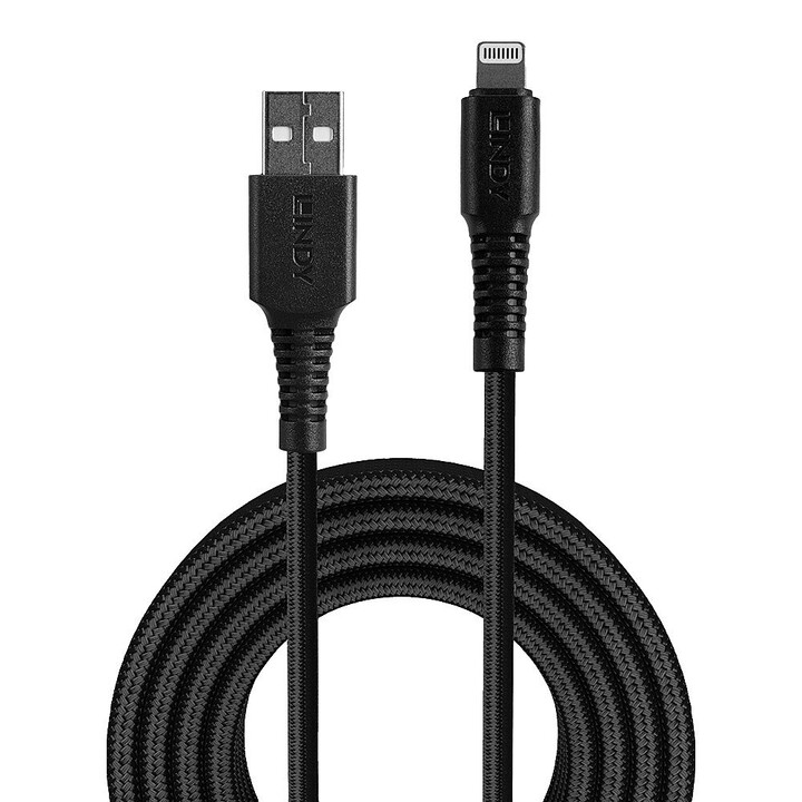 2m verstärkter USB Typ A zu Lightni