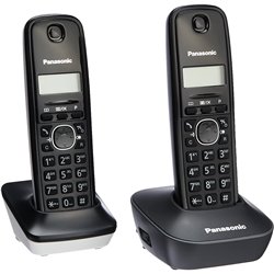 TELEFONO WIRELESS PANASONIC DECT KX-TG1612SP1 - PACK DUO (KX-TG1611 + SUPPLEMENTO) - CHIAMATE IDENTIFICAZIONE- AGENDA 50 ENTRATE
