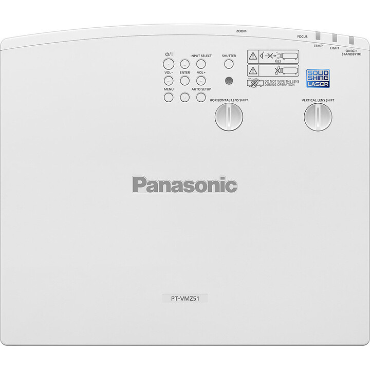 Panasonic PT-VMZ51EJ Proyector láser LCD 5200 lúmenes (1920x1080 WUXGA, 16:10, 60 Hz, HDMI, USB, LAN, desplazamiento de lente)