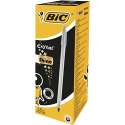 Bic Cristal 921339 Coffret Stylo encre à l&#39;huile / 20 unités / Noir