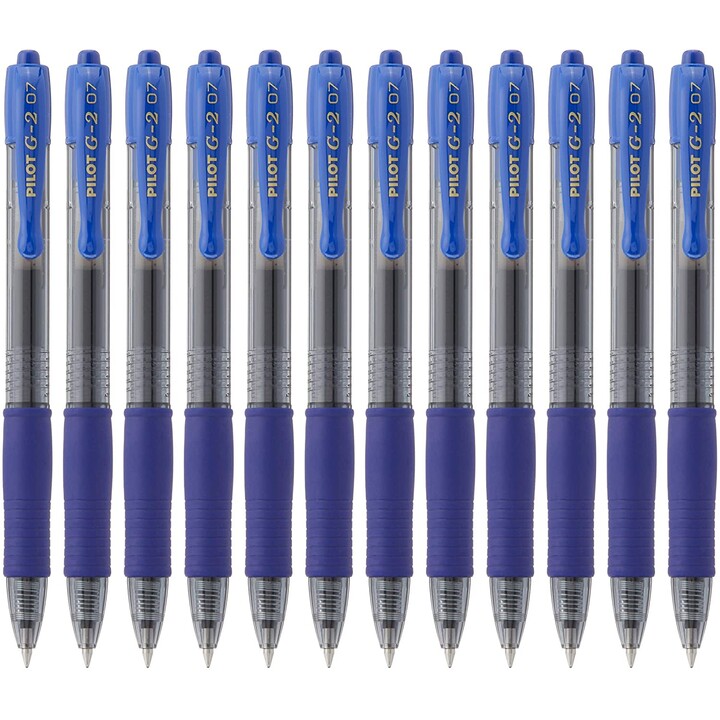 Scatola per penna a inchiostro gel retrattile Pilot G-2 / 12 unità / Blu