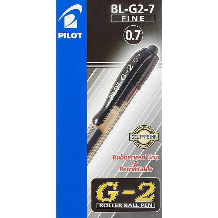 Pilot G-2 Retractable Gel Ink Pen Box / 12 units / Black