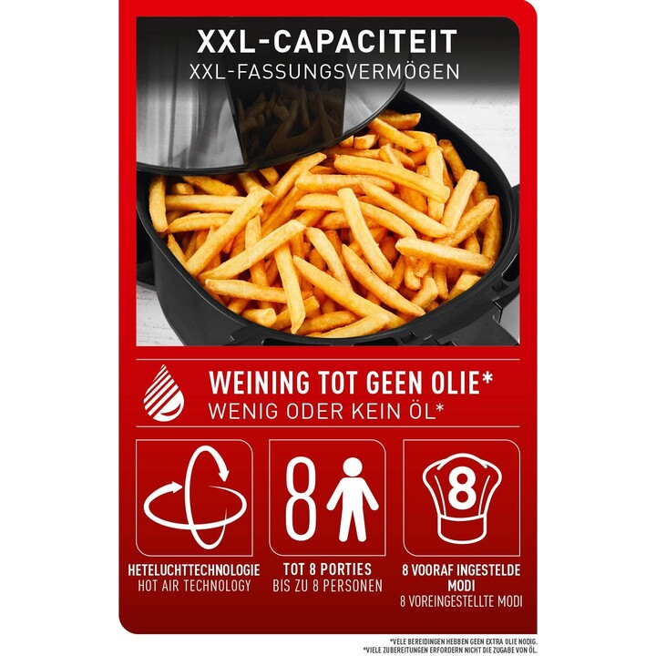 Tefal Easy Fry EY701 Airfyer 5.6L 1700W Noir