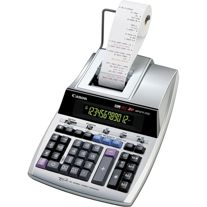 Canon MP1211-LTSC-es Druckender Rechner 12 Stellen zweifarbiger Druck und Display