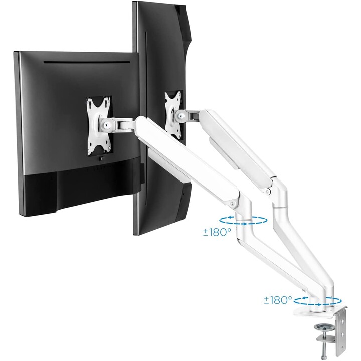 MONITOR-/TV-TISCHHALTER TOOQ DB4132TNR-W 17''/32'' MAX.9KG WEISS 2 ARME