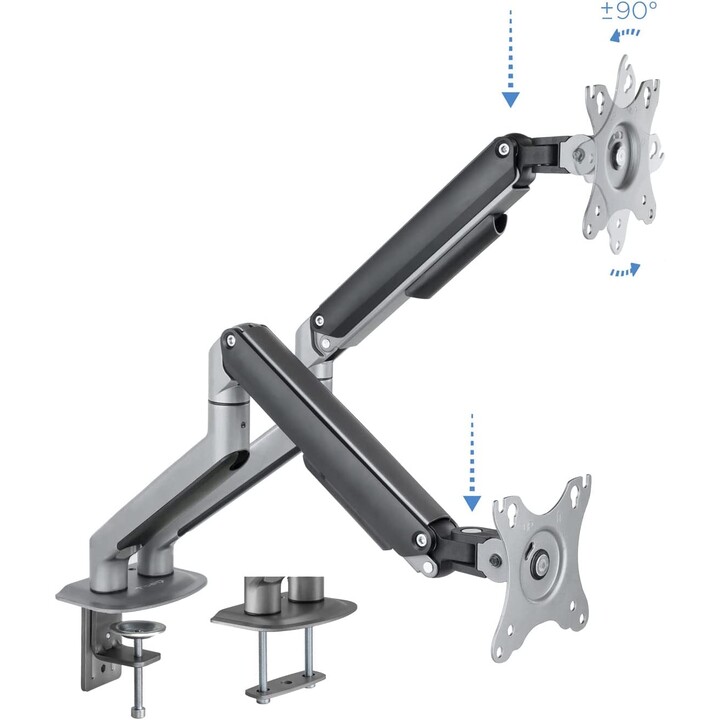 MONITOR/TV TABLE SUPPORT TOOQ DB4132TNR-G 17''/32'' MAX.9KG Black 2 ARMS