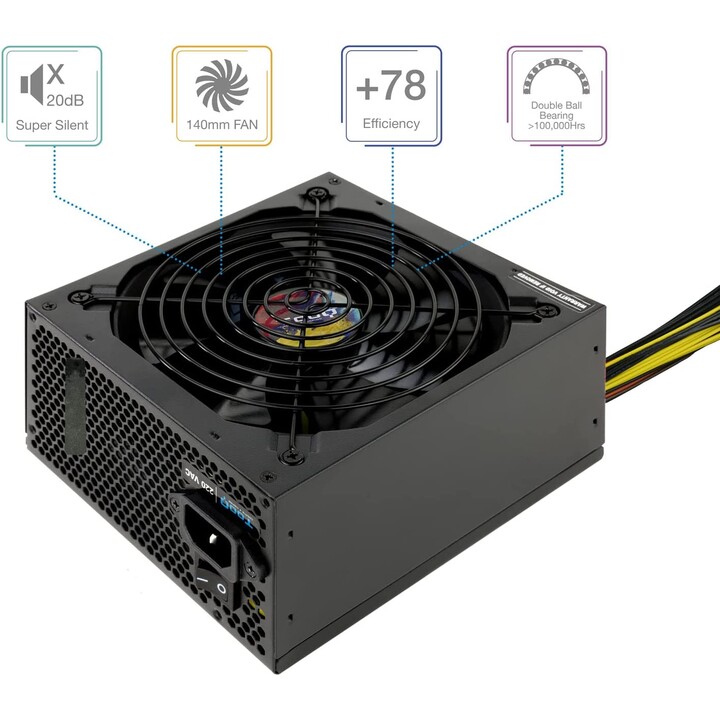 Fuente de Alimentación TooQ TQAPOLO-650SP/ 650W/ Ventilador 14cm