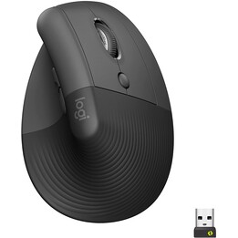 Ratón vertical ergonómico para diestros Logitech Lift (inalámbrico, grafito)