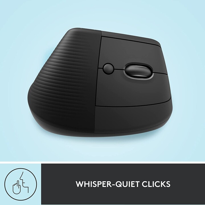 Logitech Lift ergonomische vertikale MausfürRechtshänder (kabellos, grafit)