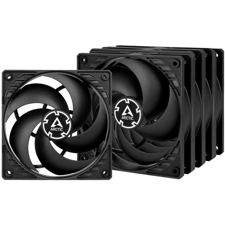 Arctic P12 Preto (pacote de 5) - 120 mm (ventilador de gabinete, ACFAN00135A)