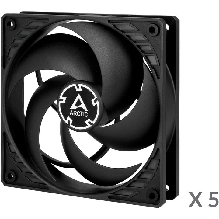 Arctic P12 Noir (lot de 5) - 120 mm (ventilateur de boîtier, ACFAN00135A)