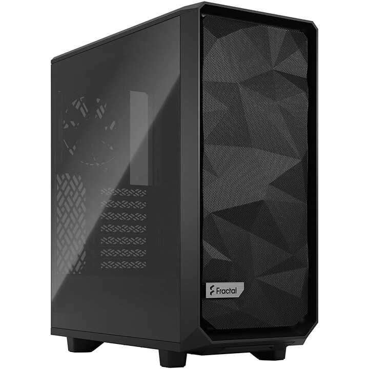 Fractal Design Meshify 2 Compact - negro / Vidrio templado claro (carcasa, torre midi, ventana de vidrio)