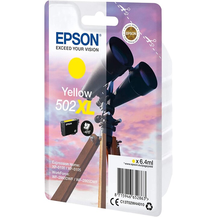 INK CARTRIDGE EPSON 502XL - YELLOW (6.4ML) - BINOCULARS