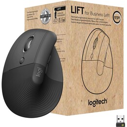 MOUSE LOGITECH VERTICAL WIRELESS LIFT FOR BUSINESS LEFT GRAPHITE