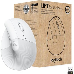 MOUSE LOGITECH ELEVADOR SEM FIO VERTICAL PARA NEGÓCIOS BRANCO
