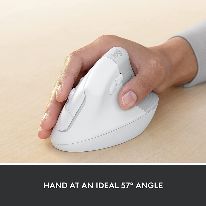 MOUSE LOGITECH SOLLEVATORE WIRELESS VERTICALE PER BUSINESS BIANCO