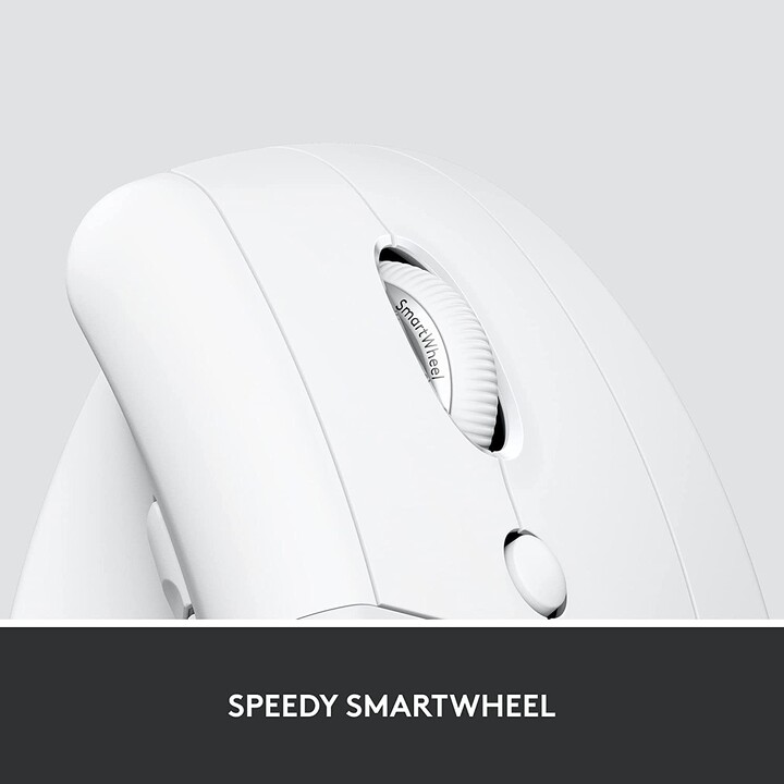 MOUSE LOGITECH SOLLEVATORE WIRELESS VERTICALE PER BUSINESS BIANCO