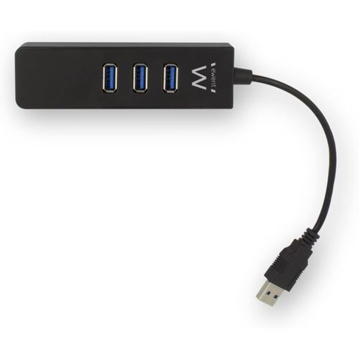 Hub Ewent Ew1140 3Ptos Usb3.0/Rj45