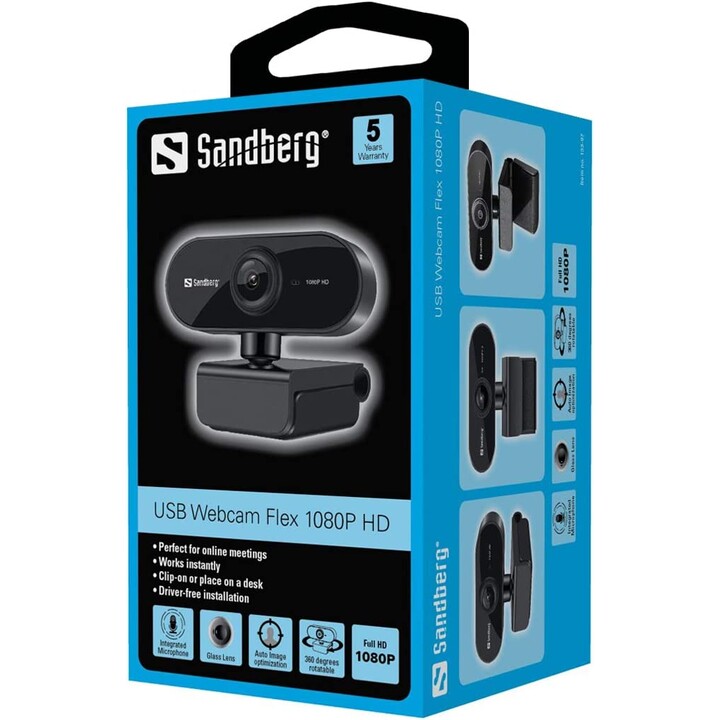 Webcam USB Sandberg Flex 1080 HP