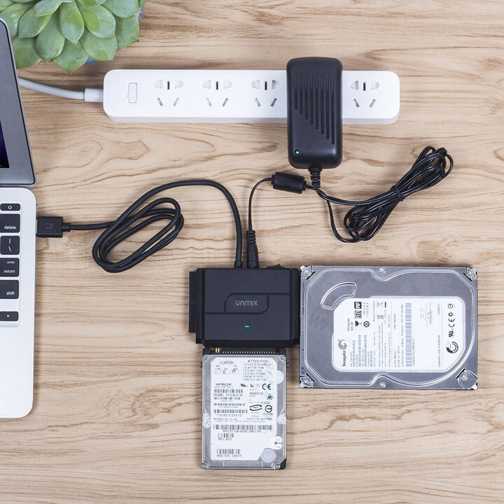 Unitek Y-3324 Speicherlaufwerk-Docking-Station USB 3.2 Gen 1 (3.1 Gen 1) Type-A Schwarz