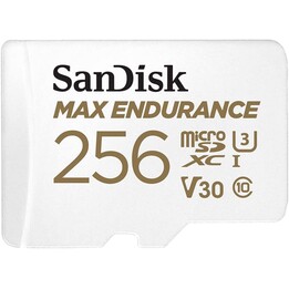 MEMORIA MICRO SD SANDISK MAX ENDURANCE V30 256GB + ADATTATORE SD