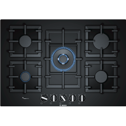 Bosch Serie 6 PPQ7A6B90 Kochfeld Schwarz Integriert Gaskochfeld 5 Zone(n)