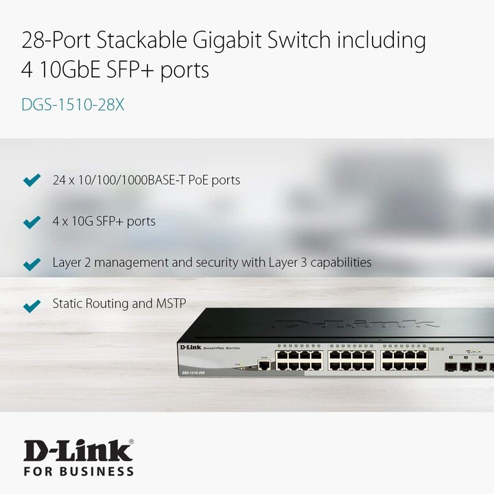 Mudar inteligente 28p.gigabit empilhável