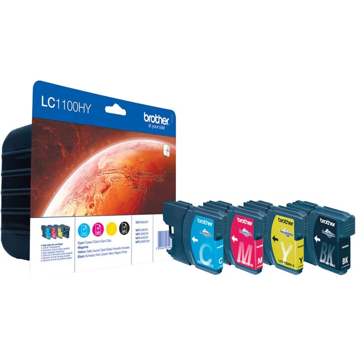 Cartucho de Tinta Original Brother LC-1100XL Alta Capacidad Multipack/ Cian/ Magenta/ Amarillo/ Negro