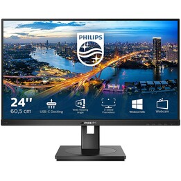 Philips 243B1 23.8" Full-HD monitor, IPS panel, DisplayPort, HDMI, RJ45, USB-C dock, PowerSensor