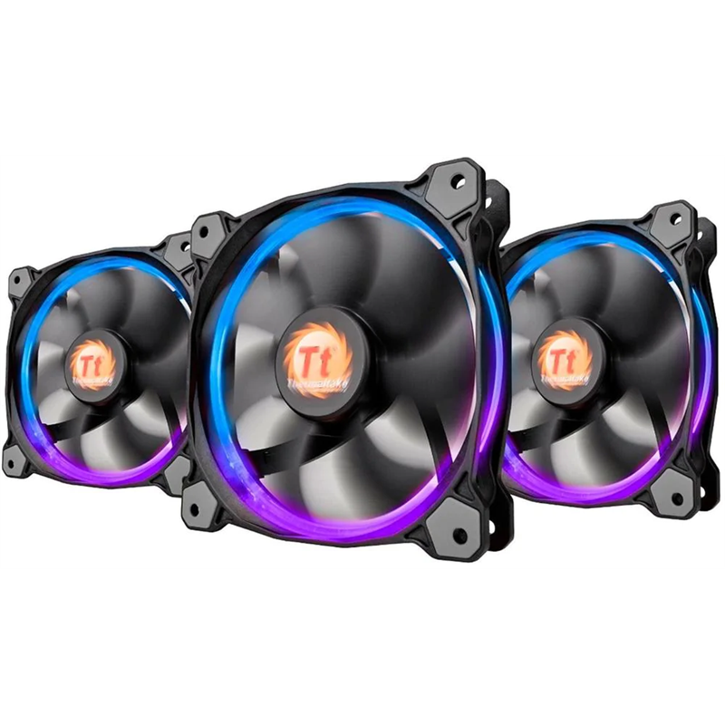PC- Gehäuselüfter Thermaltake Riing 12 LED - RGB - CONJUNTO de 3 Ventiladores