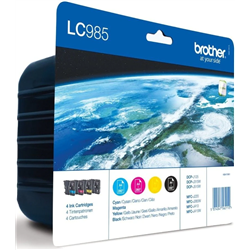 Cartucho de tinta Brother LC985VALBP preto / amarelo / magenta / ciano