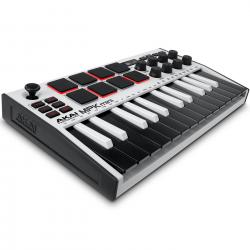 AKAI MPK Mini MK3 Teclado de control Controlador MIDI USB Negro, Blanco - Imagen 1