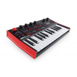 AKAI MPK Mini Play MK3 Teclado de control Controlador MIDI USB Negro, Rojo - Imagen 1