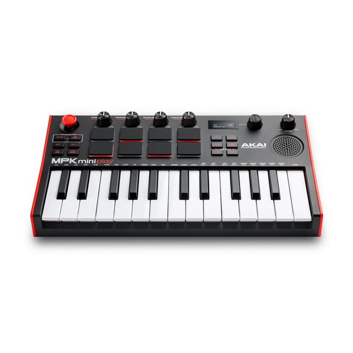 AKAI MPK Mini Play MK3 Clavier de contrôle Contrôleur MIDI USB Noir, Rouge