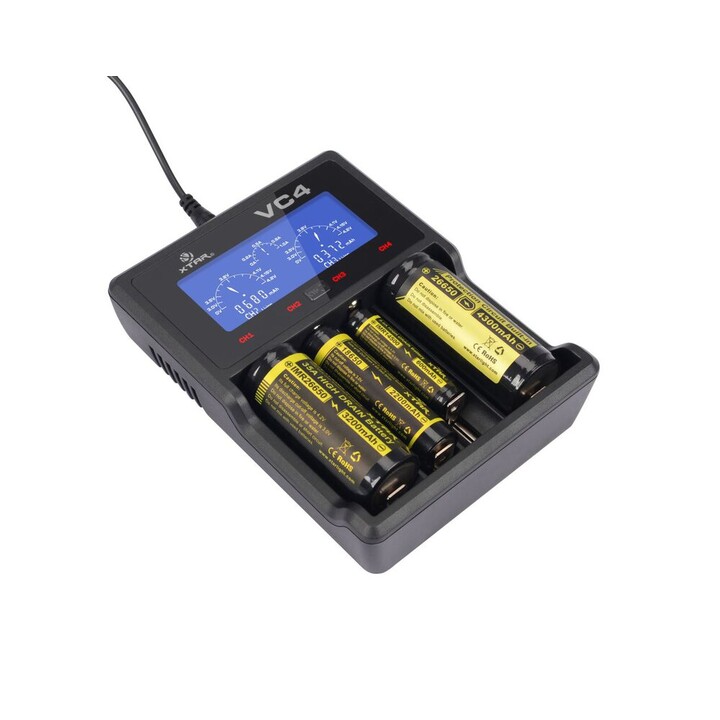Caricabatterie XTAR VC4SL a Li-ion / Ni-MH / Ni-CD 18650