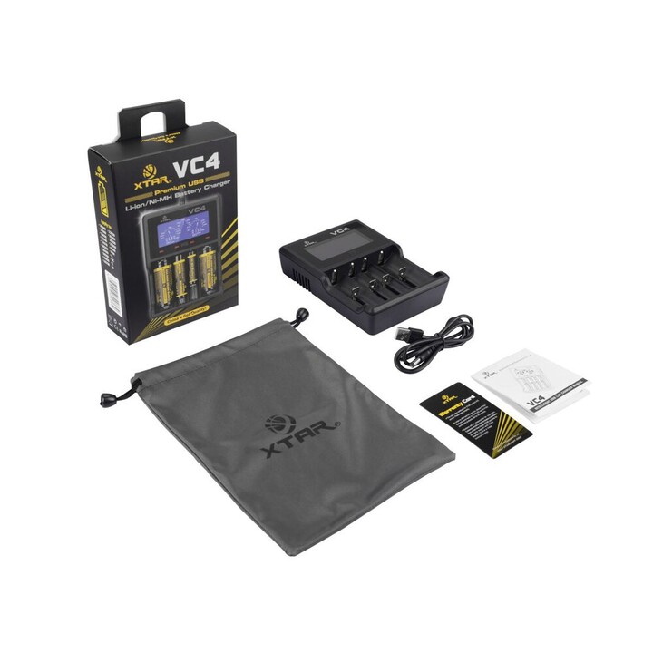 Caricabatterie XTAR VC4SL a Li-ion / Ni-MH / Ni-CD 18650